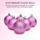 image 3 of 50mm/24Pcs Christmas Baubles Shatterproof Pale Pink