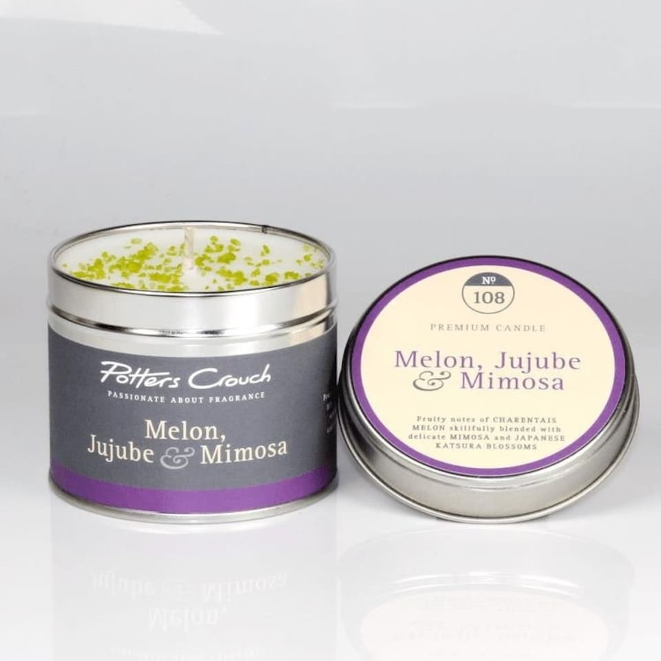 Potters Crouch Scented Candle in Tin - Melon, Jujube & Mimosa | Multi