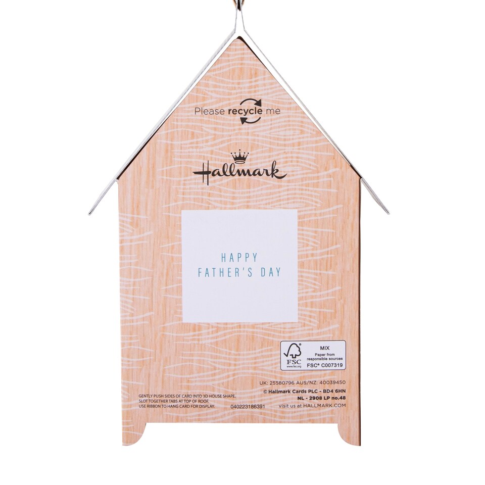 image 1 of Hallmark Father's Day Card For Dad - 3D Pop-Up Birdhouse Design