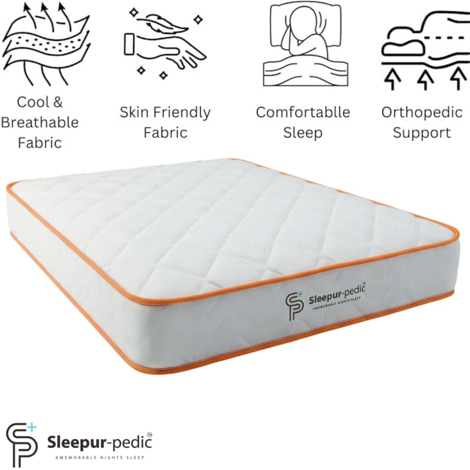image 1 of Single Memory Infused Foam and Spring Mattress, 17cm Thick, 90 X 190cm,