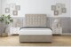 image 2 of Sloomy Alabama Cream Plush Divan Bed Base 2 Drawers Same Side With 26 Inch Strutted Headboard | Cream | Cream | King | 1