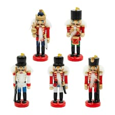 The Christmas Workshop 5PK Wooden Nutcrackers