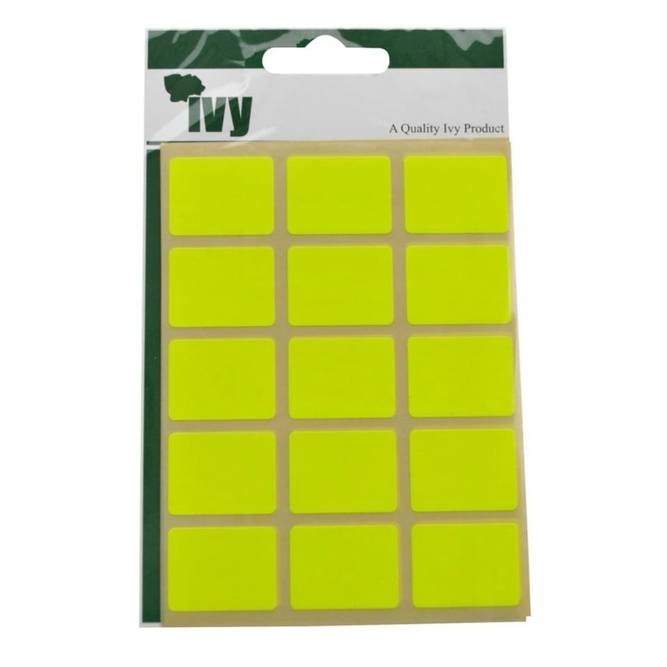 image 1 of Pack of 60 Yellow Labels 19x25mm