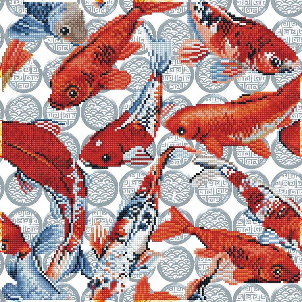 Diamond Dotz Diamond Painting Kit Koi Mosaic, Nautical Pattern