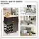 image 8 of COSTWAY Rolling Kitchen Storage Trolley Cupboard Island Brown