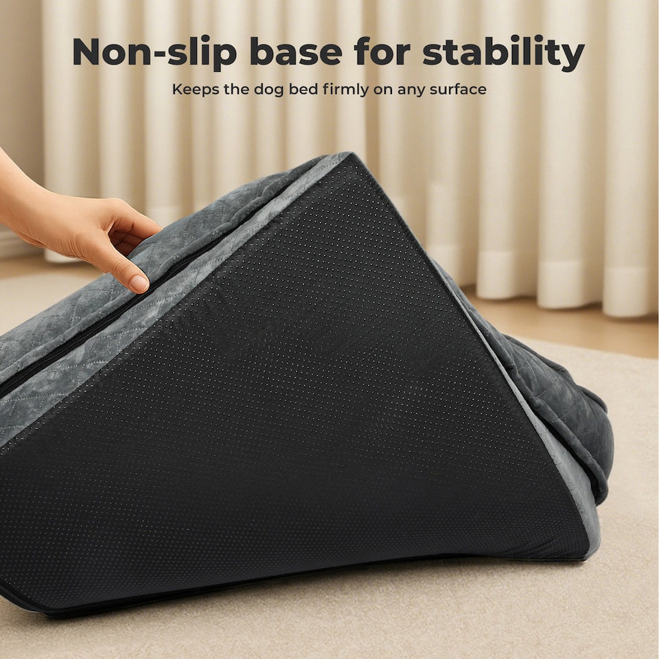 image 1 of Skylos Orthopedic Pet Bed Dog Memory Foam Cushion Calming Mat Washable XLL Grey | Grey | Double Extra Large