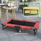 image 5 of PawHut Raised Dog Bed with Breathable Mesh for S & M Dogs, Light Grey Red | L