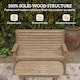 image 4 of Outsunny 4 Seater Garden Furniture Sofa Set with Curved Seat, Natural Wood | Brown | Natural wood finish | Four Seater