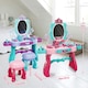 image 7 of Role Play Girls Dressing Vanity Table Set Makeup Set with Light and Sound