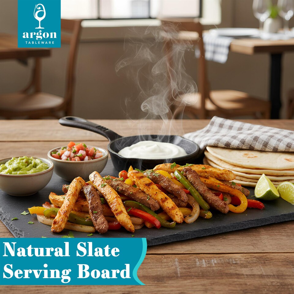 image 1 of Argon Tableware Natural Slate Serving Board - 20 x 11cm