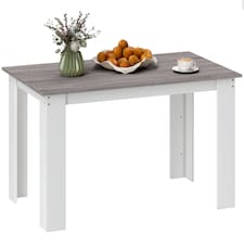 HOMCOM Dining Table for 4-6 People, Wood Effect Tabletop
