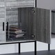 image 8 of Vida Designs Brooklyn 2 Door 2 Drawer Sideboard Industrial Buffet Cabinet Storage, Grey | Grey | 1