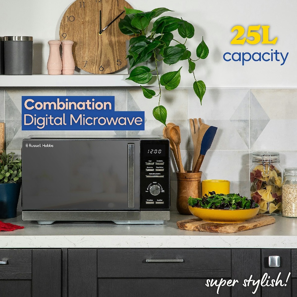 image 1 of Russell Hobbs Digital Combination Microwave 25L 900W Black RHM2501B