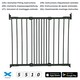 image 7 of Bettacare Diagonal Fit Multi Fit Dog Gate Range, 67cm - 105.5cm, Black, Stair Gate for Puppy, Safety Barrier for Pet | Black