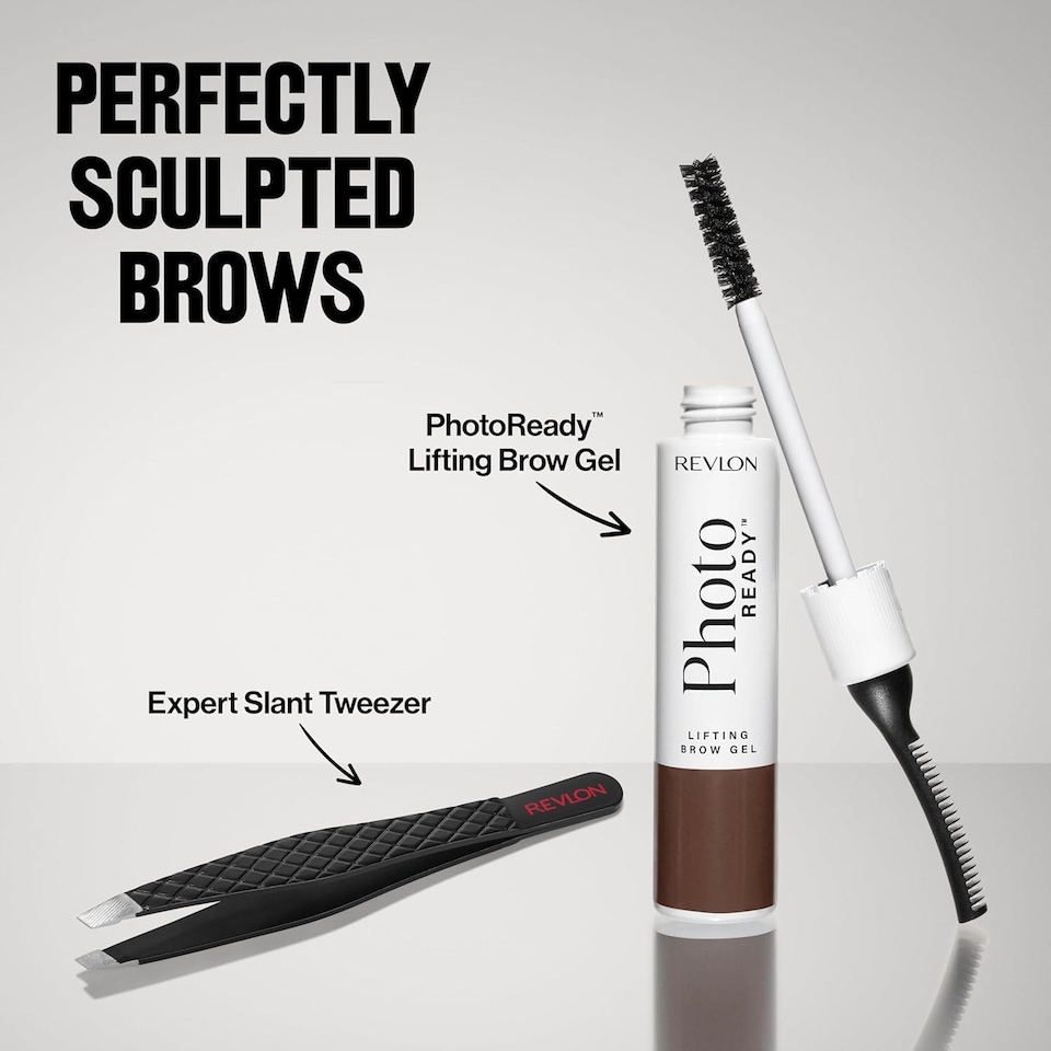 image 1 of Revlon Photoready Brow Gel, Dark Rich Brown Tinted Eye Makeup Grooming Mascara