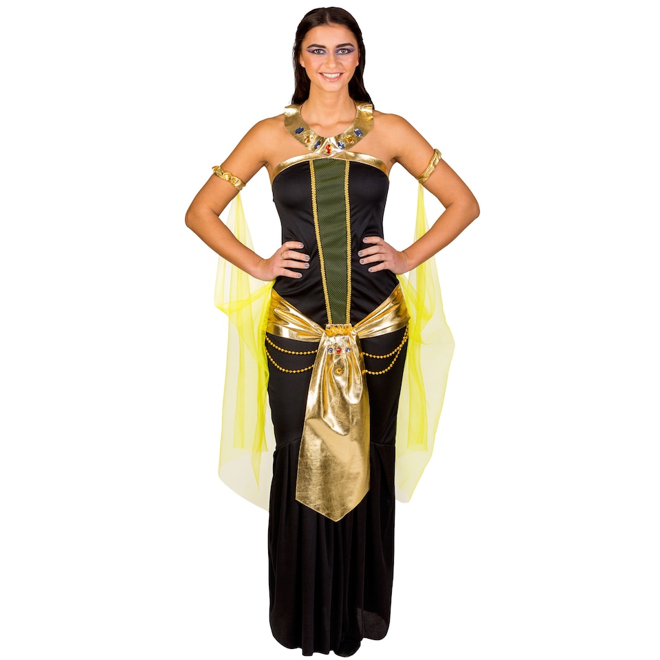 image 1 of Womens Pharaoh Nefertiti Costume | Black | black | M | 1