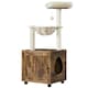 image 2 of Yaheetech Small Cat Litter Box Enclosure with Cat Tree Brown | Rustic Brown/Beige | One Size