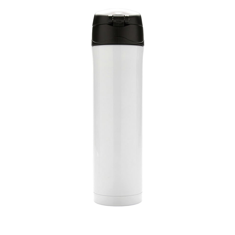 image 1 of XD Collection Lockable Recycled Stainless Steel Vacuum Insulated Flask - White - One Size