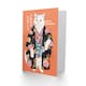 image 2 of White Cat Lover Pet in Floral Japanese Kimono Birthday Card