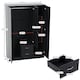 image 3 of Vida Designs Riano 3 Door 2 Drawer Mirrored Wardrobe With Shelf & Clothes Rail, Black