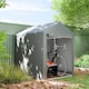 image 2 of Outsunny 1.2 x 1.8m Portable Garden Shed for Motorbikes, Garden Tools, Bikes | Grey