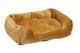 image 1 of Mustard Velvet Square Bed - Extra Large