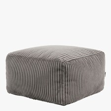 icon Theo Beanbag Footstool Corduroy Charcoal Grey | Grey