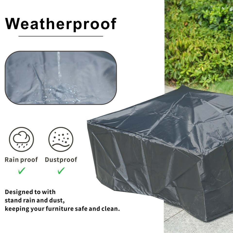 image 1 of Direct Wicker Patio Furniture Cover, 600D Heavy Duty Outdoor Waterproof Furniture Cover