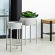 image 5 of Interiors by Premier Sturdy Small Grey Floor Standing Planter, Contemporary Outdoor Pot For Flowers, Durable Floor Planter Grey
