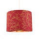 image 2 of Modern Burgundy Cotton Fabric 10" Lamp Shade with Copper Foil Floral Decoration | Purple | Burgundy | 1