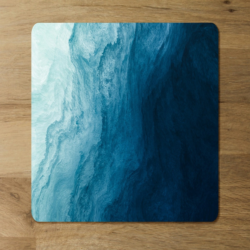 image 1 of abstract blue liquid fluid (Placemat & Coaster Set)
