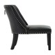 image 3 of Interiors By Premier Modern Black Leather Effect Dining Chair, Elegant Design Dining Chair For Dining Table, Luxury Dining Chair Black