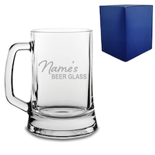 Personalised Engraved Beer Mug Tankard Beer Glass Design