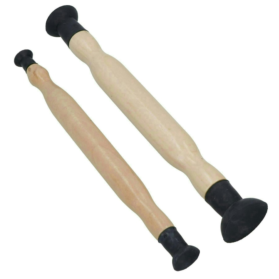 image 1 of 2pc Hand Valve Lapping Lapper Cylinder Piston Grinding Stick 5/8in - 1-3/8in