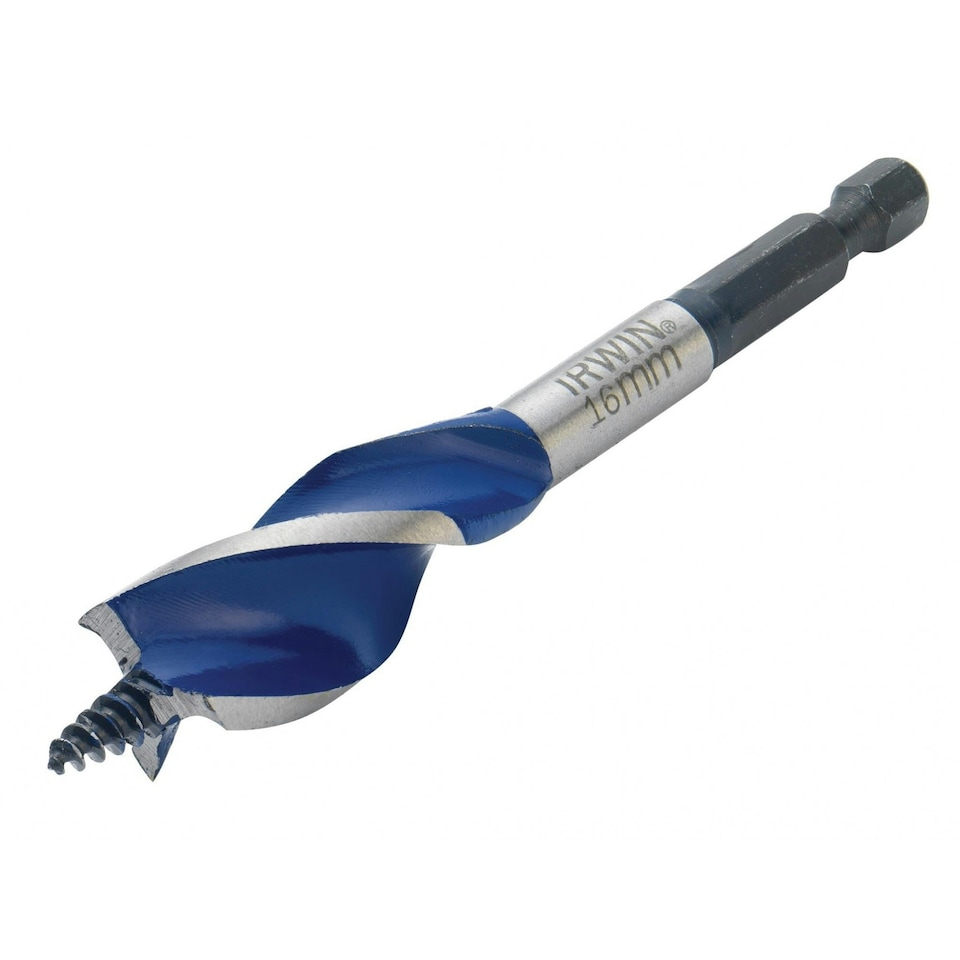 Irwin Blue Groove 6x Stubby Wood Bit - Multi Colour - 16mm