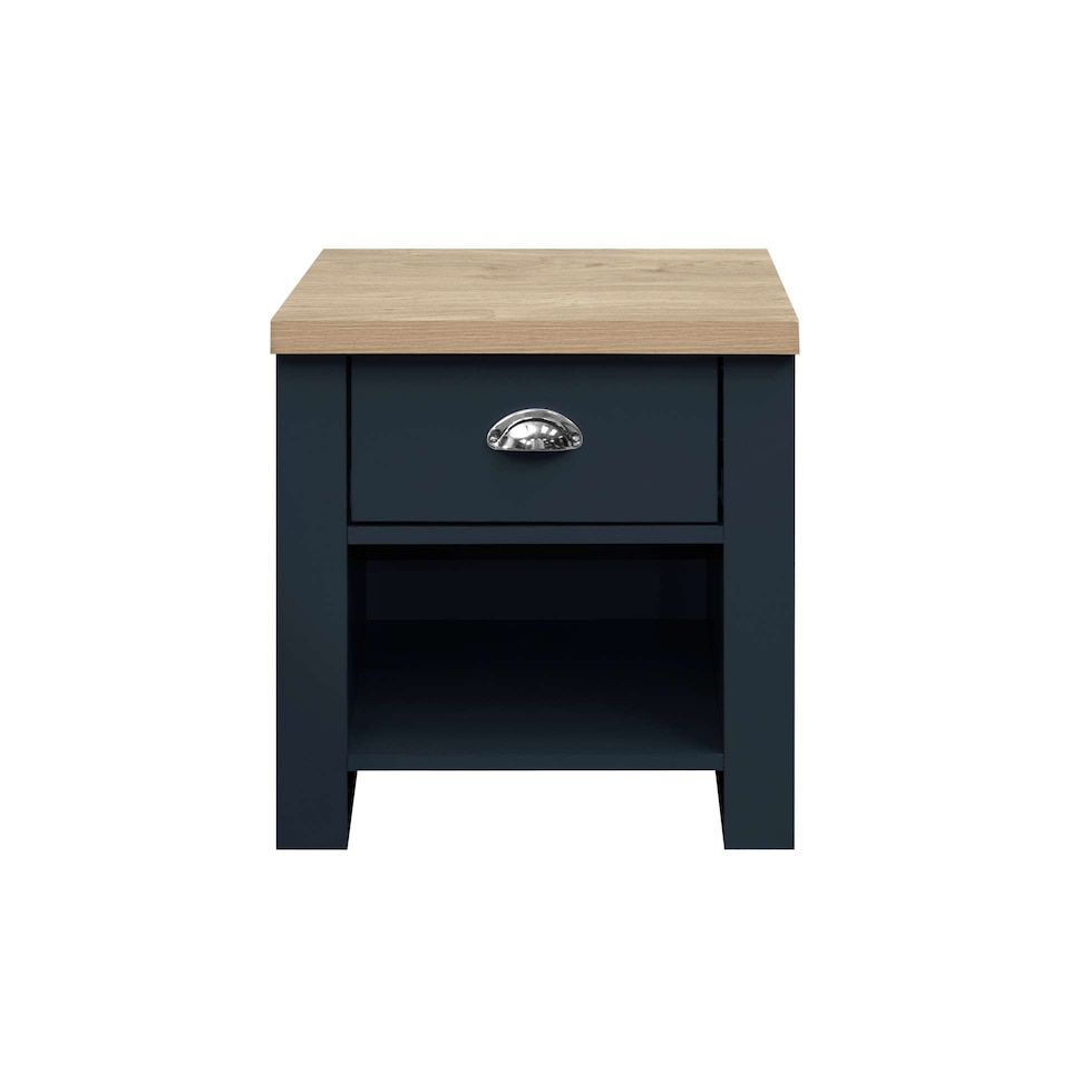 image 1 of Highgate 1 Drawer Lamp Table Navy
