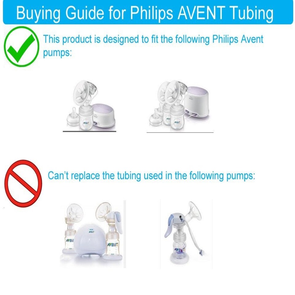 image 1 of Replacement Tubing for Philips AVENT Comfort Breastpumps (Pack of 2)