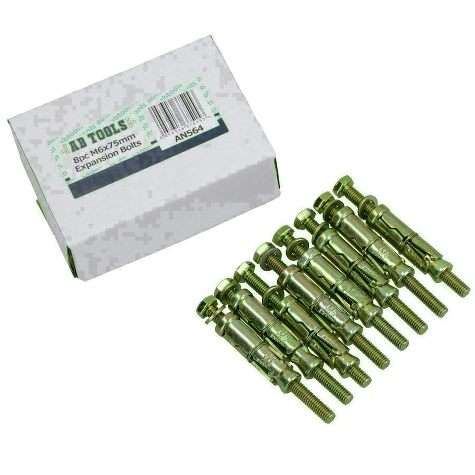 image 1 of M6 6mm x 75mm Expansion Rawl Bolt for Masonry Sleeve Anchors Fastener 40pk