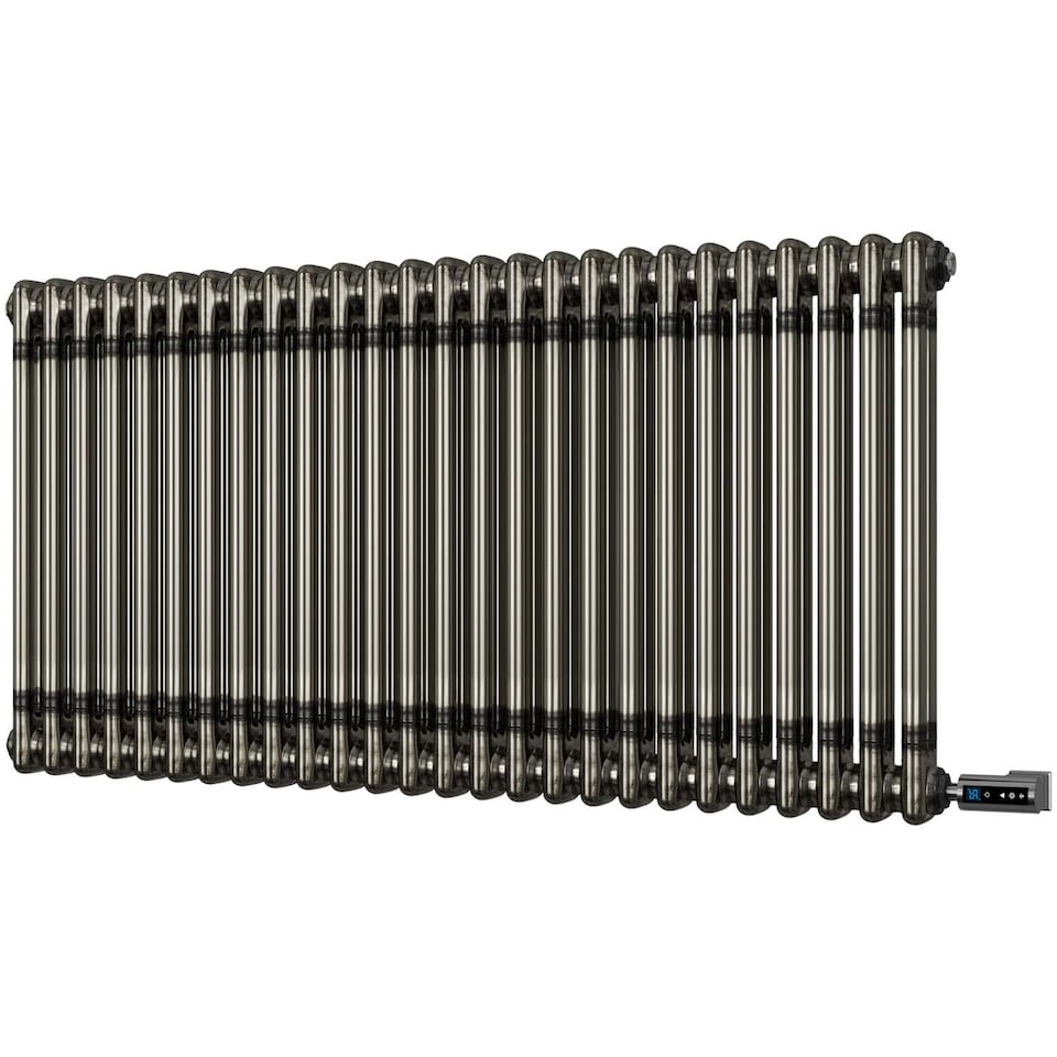 image 1 of Alpha - Raw Metal Column Electric Radiator H600mm x W1164mm 2 Column 1200w Thermostatic WIFI