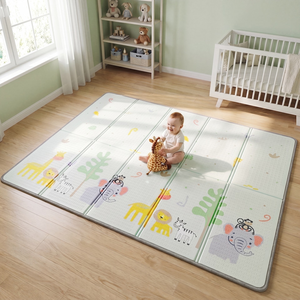 image 1 of Kids Jungle Play Tent and  Play Mat Set