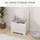 image 8 of HOMCOM Storage Trunk with Safety Hinge for Living Room, 56.4cm Grey