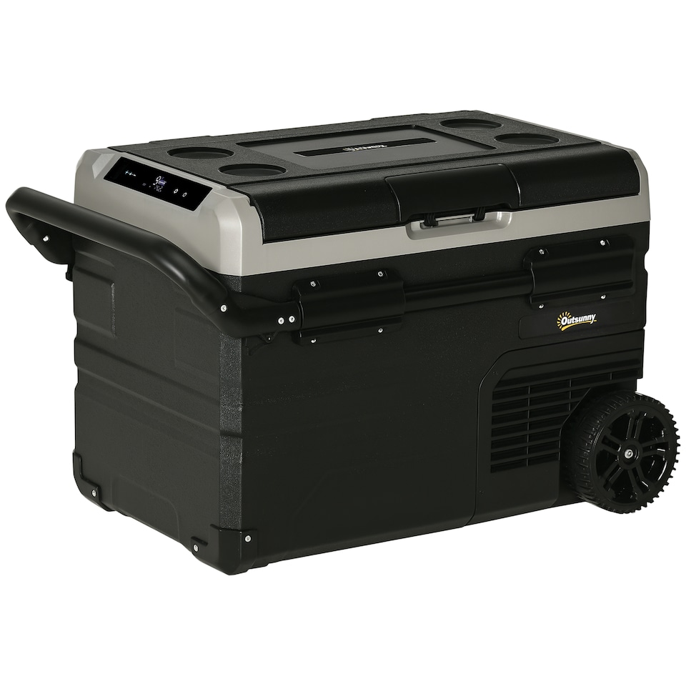 image 1 of Outsunny 40L Car Refrigerator 12V Portable Freezer with Inner LED Light