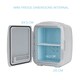 image 4 of MONCOOK Mini Fridge For Bedrooms - Small, Portable & Quiet Mini Fridges For Skincare, Medicine, Food & Drinks - Cooling & Warming Function - 9L - Grey Mono