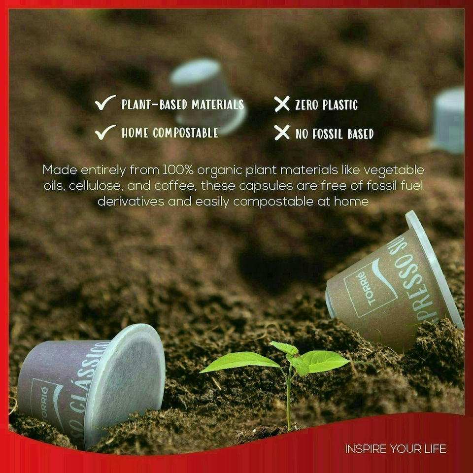 image 1 of Home Compostable - Classic Taste - Nespresso ® Compatible Biodegradable Coffee Capsules (10 Pods)