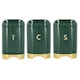 image 1 of Lovello Textured Tea Coffee Sugar Canister Set Green