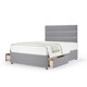 image 1 of Signature Platinum 2000 Pocket Sprung Silver Plush Velvet 2 Drawer Divan Set And Milan Headboard Small Single