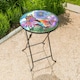 image 2 of Glass Butterfly Garden Table