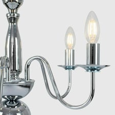 ValueLights Traditional 5 Way Chrome Flemish Style Ceiling Light Chandelier Fitting