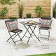 image 2 of Christow Folding Garden Chairs Rattan Effect Outdoor Camping Dining Set Of 2