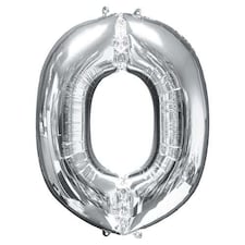Silver Letter O Helium Foil Giant Balloon 83cm / 33 in